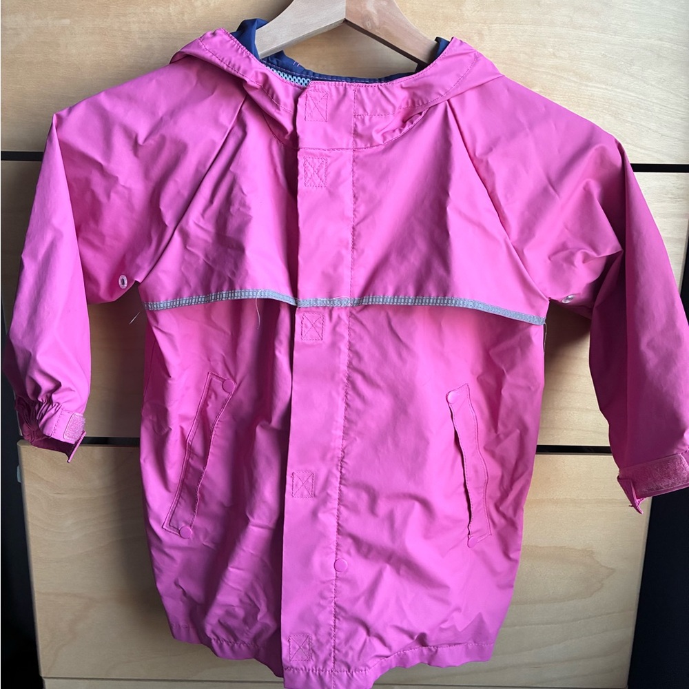 Lands' End Bright Pink Kids Raincoat